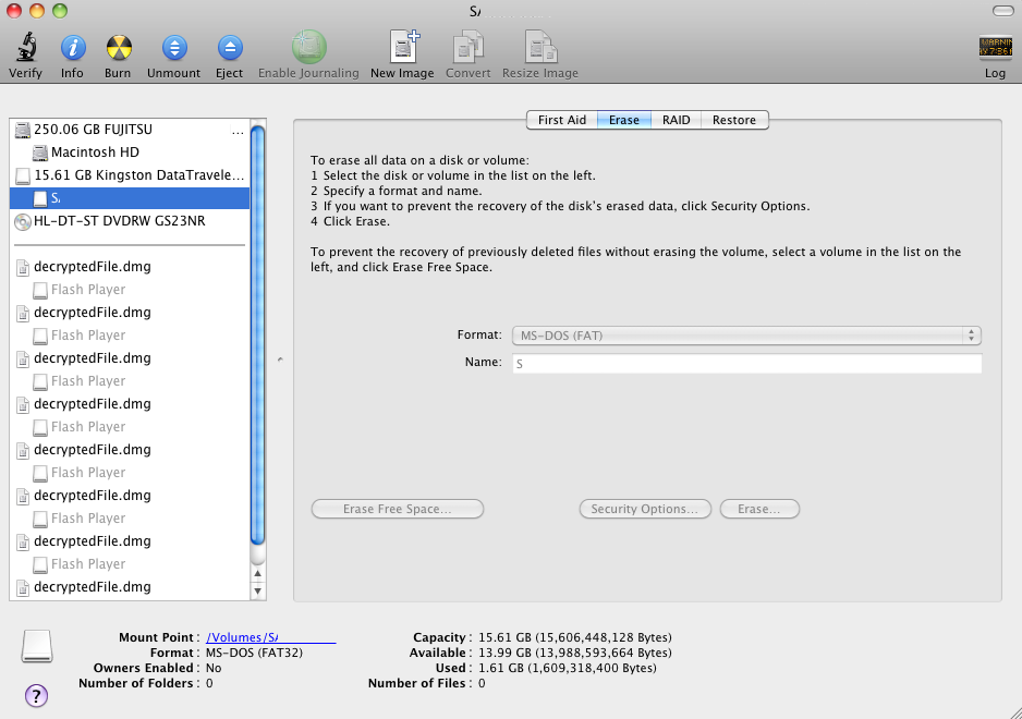 format usb flash drive mac waiting for partitions to activate